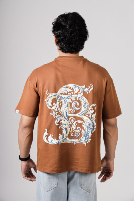 Brooklyn Stitch Men’s ROYAL INSIGNIA Mocha Brown Oversized T-Shirt